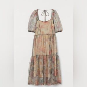 H&M Floral Puff Sleeve Dress